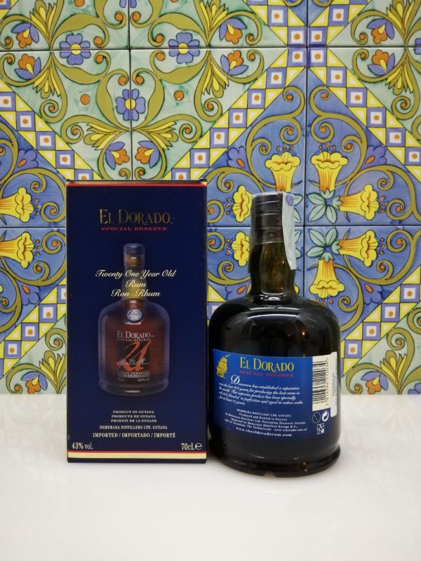 Rhum Rum El Dorado 21 Y.o.  Vol.43% cl.70