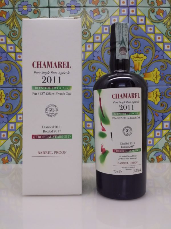 Rum Chamarel 2011 Vol.55,5% cl.70, 70° Velier serie Khong