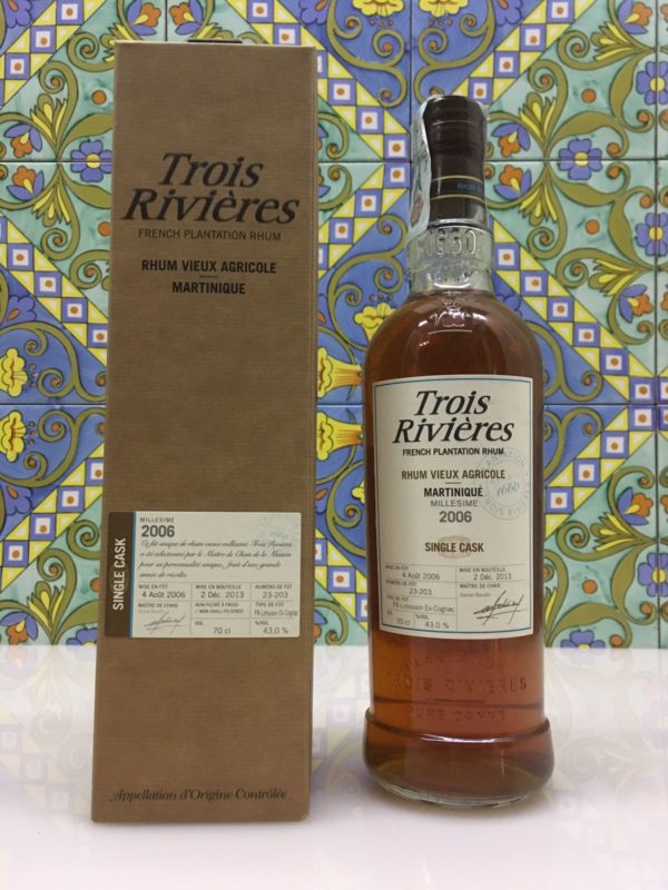 Rum Rhum Trois Rivières 2006 – 7 Y.o. Vol.43% Single Cask cl.70