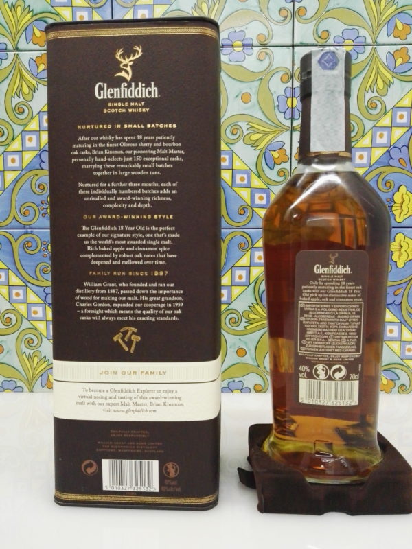 Whisky Glenfiddich 18 y.o. single malt Vol. 40% Cl.70