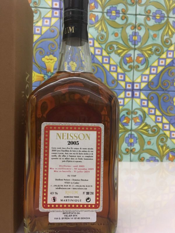 Rum Rhum Neisson 2005 Vol.43% cl.70 Fut 11169 Bottled 2014 only 290 bot.