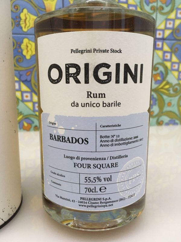 Rum Barbados Foursquare 2006  11Y.o  Vol.55,5% cl.70 – Pellegrini