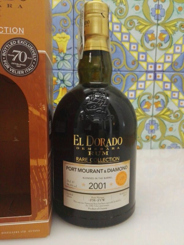 Rum El Dorado Port Mourant & Diamond 2001  16Y.o Vol.54,3% cl.70 – 70°Velier