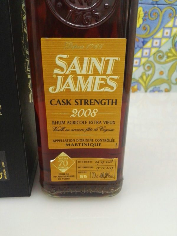 Rum Rhum Saint James 2008 Vol.60,8% cl.70  Agricole Martinique – 70°Velier