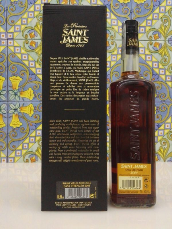 Rum Rhum Saint James 2008 Vol.60,8% cl.70  Agricole Martinique – 70°Velier