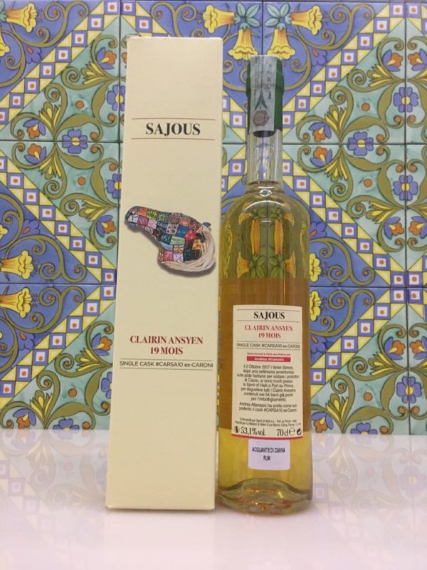 Rum Clairin Sajous Ansyen 19 mois Single Cask # CARSA10 ex Caroni Vol 53,1% Cl 70