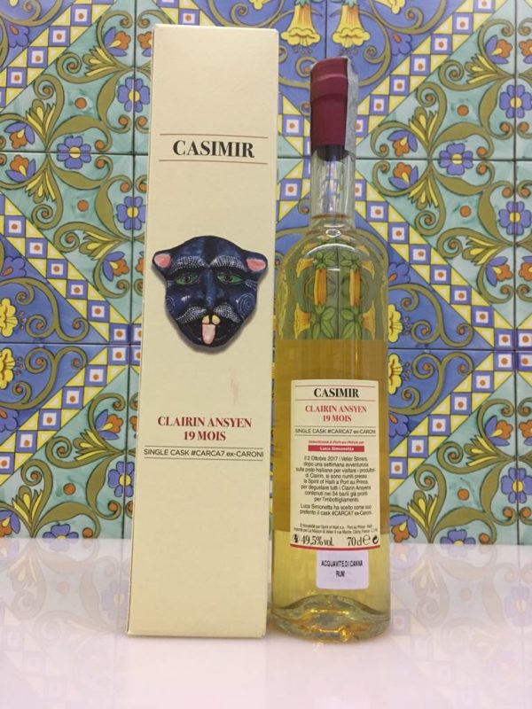 Rum Clairin Casimir Ansyen 19 mois Single Cask # CARCA7 ex Caroni Vol 49,5% Cl 70