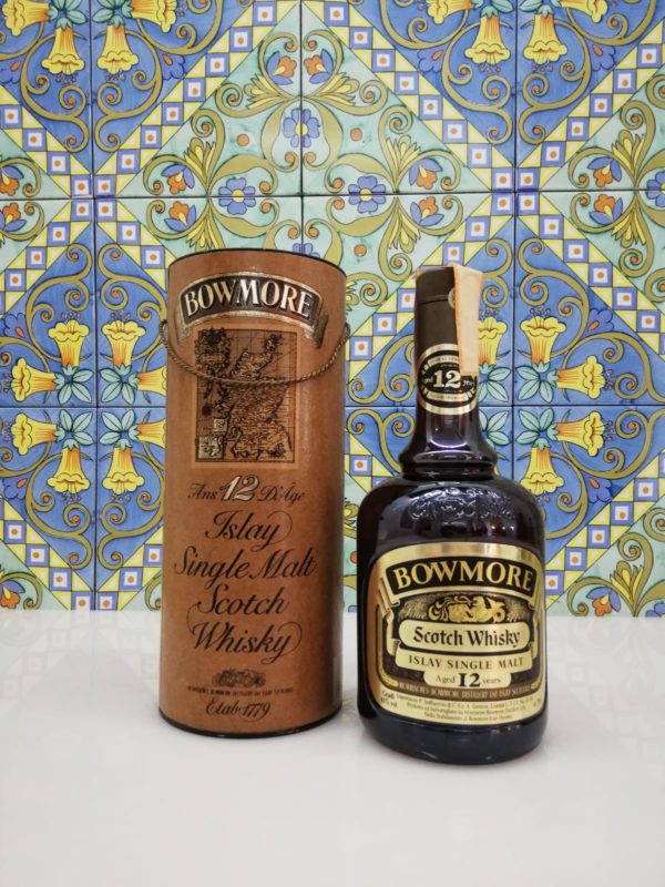 Bowmore Aged 12 Years Scotch Whisky Islay Single Malt- vol 43% cl 75 Bott. 1980s
