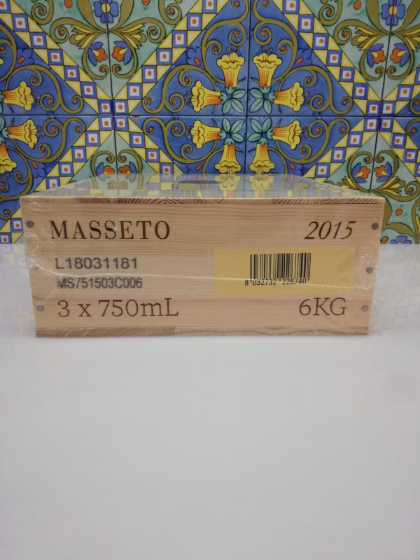 Toscana IGT “Masseto” 2015 – Tenuta Masseto Cassa in legno sigillata 3 bottiglie 750 ml