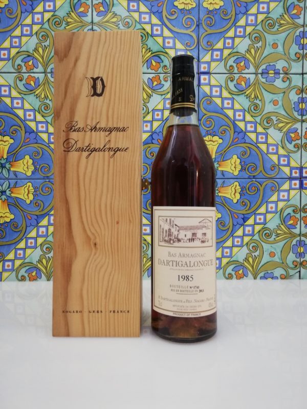 Bas Armagnac 1985 with wooden box- Dartigalongue vol 40% cl 70