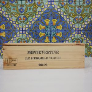 Vino Le Pergole Torte 2016 Montevertine, Magnum 1,5 Lt in wood box