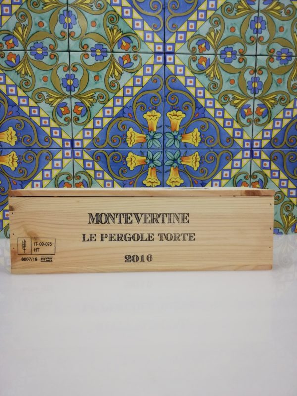 Vino Le Pergole Torte 2016 Montevertine, Magnum 1,5 Lt in wood box