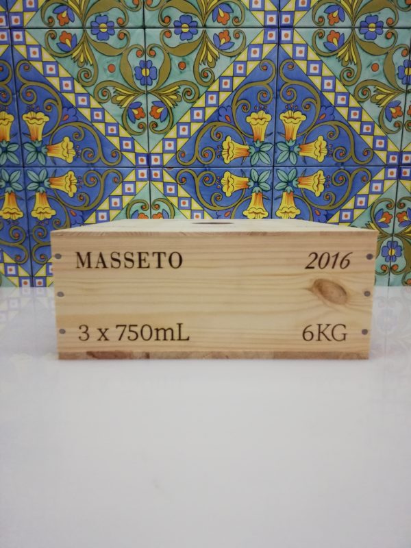 Toscana IGT “Masseto” 2016 – Tenuta Masseto Cassa in legno sigillata 3 bottiglie 750 ml