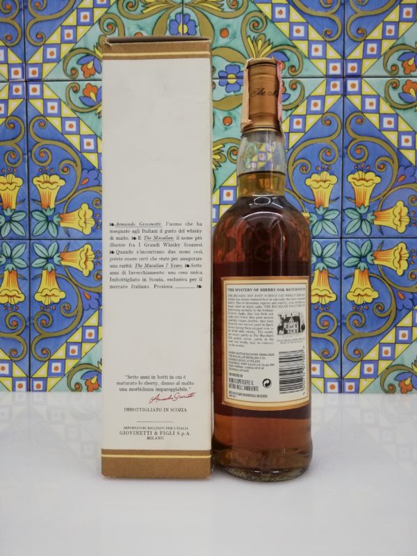 Whisky The Macallan 7 Years Old Giovinetti e Figli Bottled 2004 – cl 70 vol 40 %