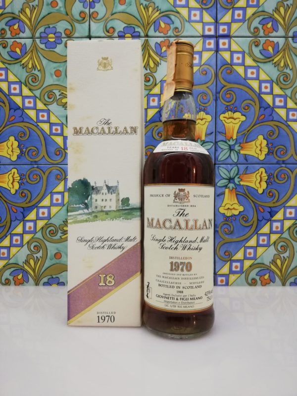 Whisky The Macallan 18 y.o. Distilled 1970 Giovinetti e Figli vol 43% cl 75