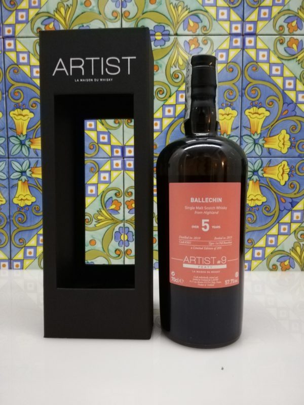 Whisky Ballechin 2010 Artist #9 -5 years old – vol  57,7° cl 70