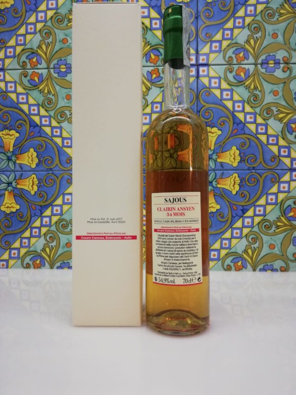 Rum Clairin Single Cask – Julian Biondi 39 Mois -Leonardo Leuci 36 Mois- Cesare Canessa 34 Mois