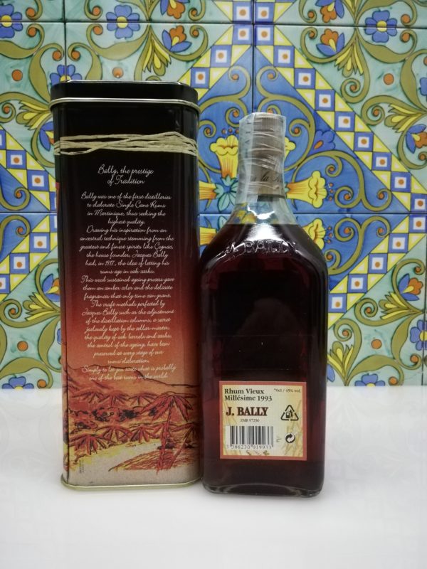 Rum Rhum J.Bally 1993  Vol.45%  cl 70 Agricole Martinique