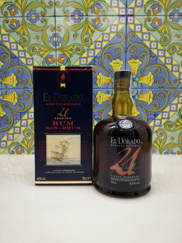 Rum Rhum El Dorado 21 Y.o.  Vol.43% cl.70 Old Version