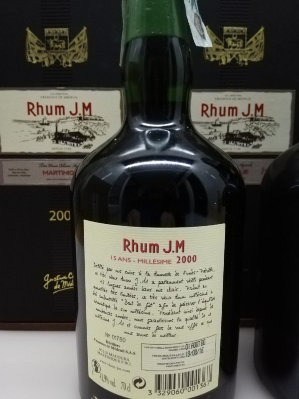 Rum J.M. Agricole Martinique 2000 – J.M. Agricole Martinique 2001 -J.M. Agricole Martinique 2002 -3x 70 cl