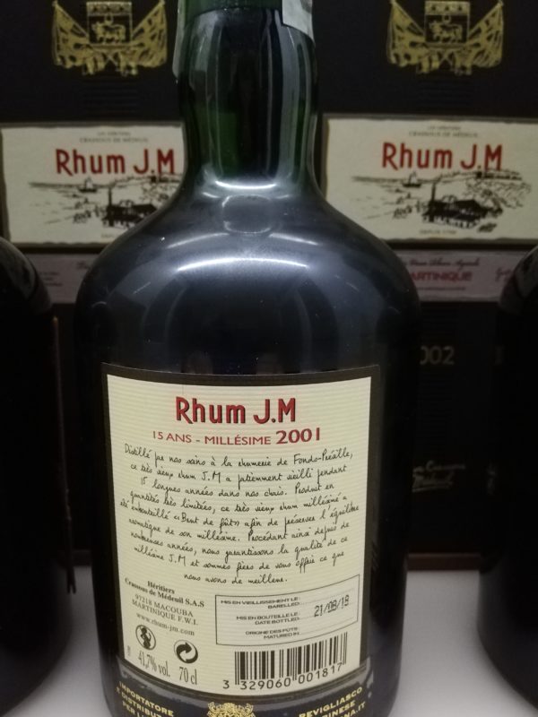 Rum J.M. Agricole Martinique 2000 – J.M. Agricole Martinique 2001 -J.M. Agricole Martinique 2002 -3x 70 cl