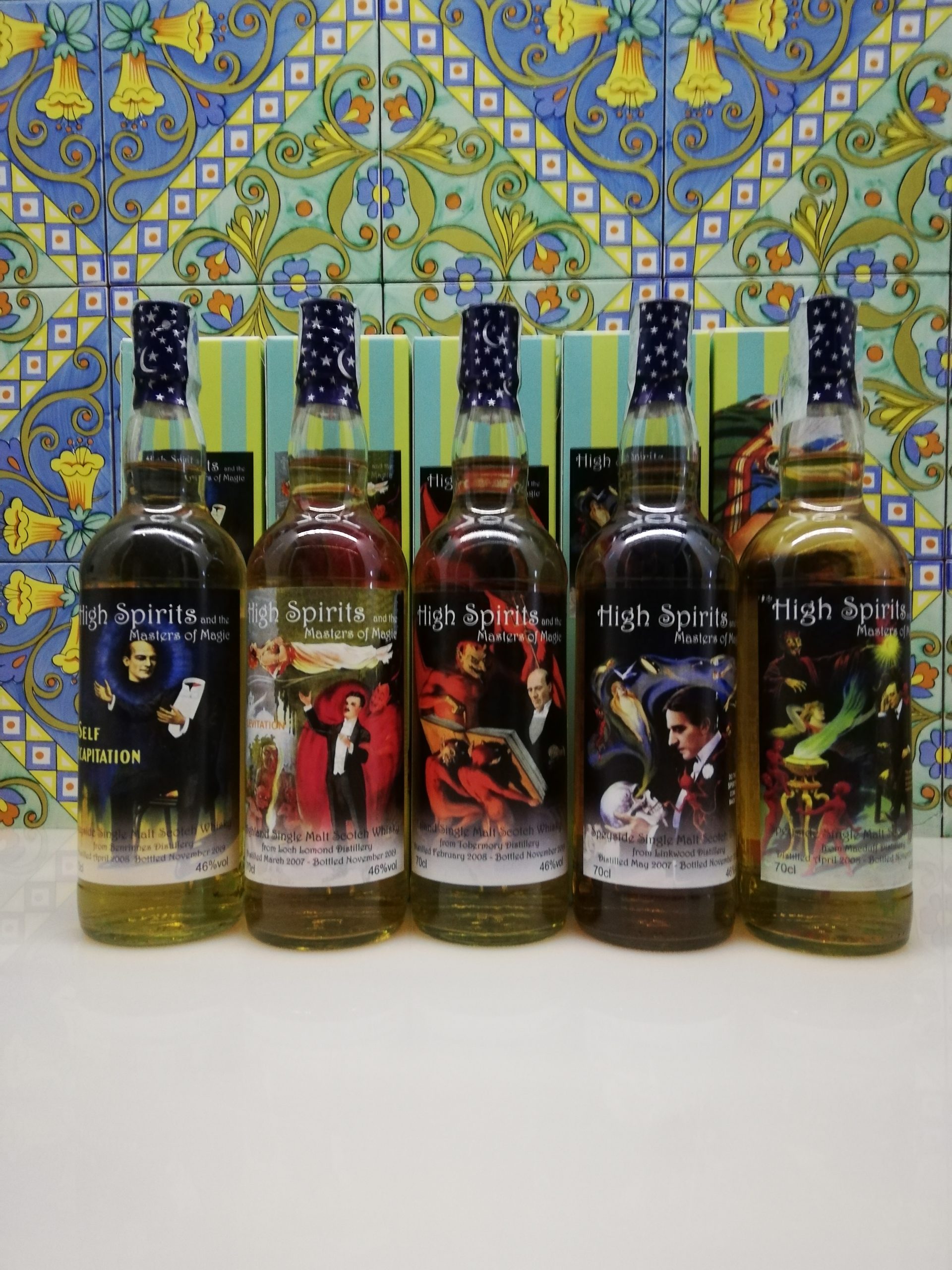 Whisky Release Masters Of Magic / High Spirits 5x 70 cl - Maeba Single Cask