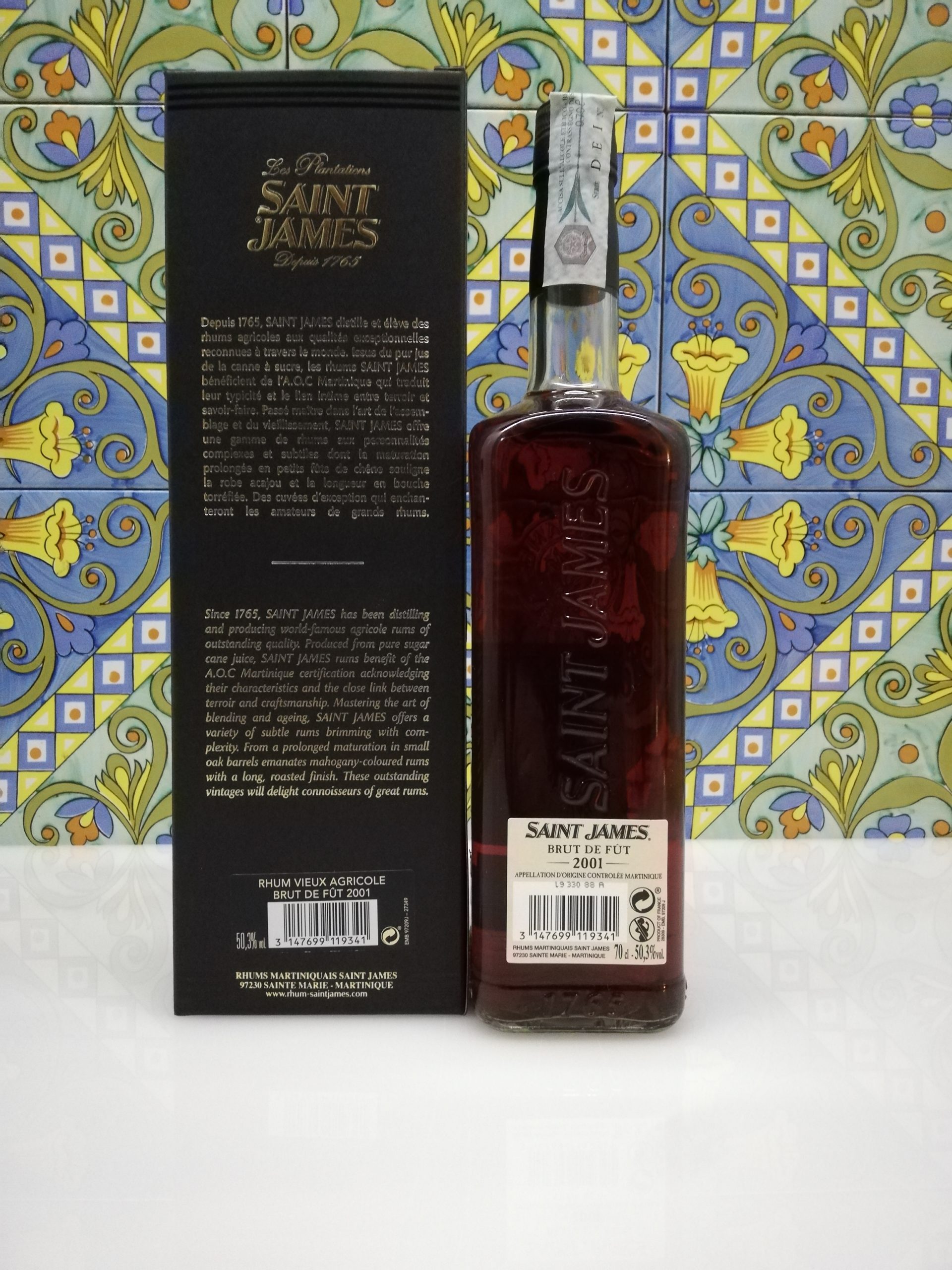 Rum Rhum Saint James Brut de Fut 2001 cl 70 vol 50.3%